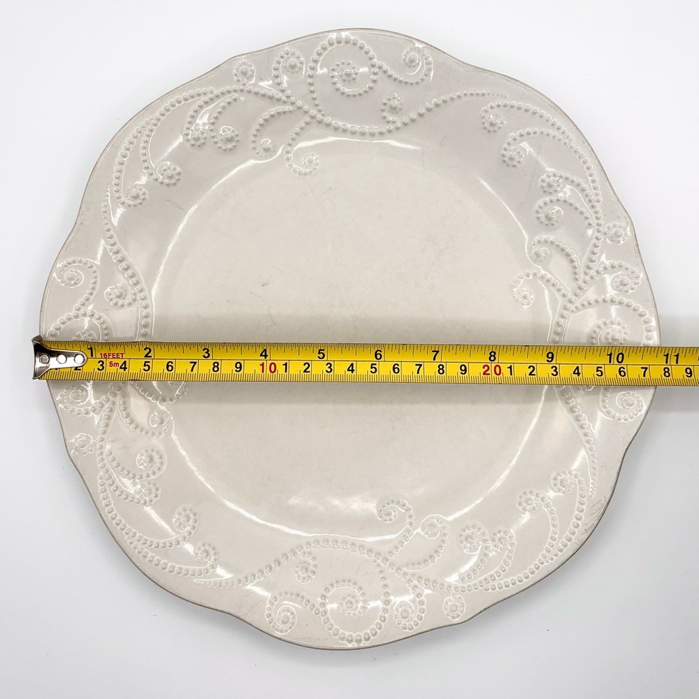 Lenox French Perle Embossed Stoneware Dinner Plate - Picture 8 of 8